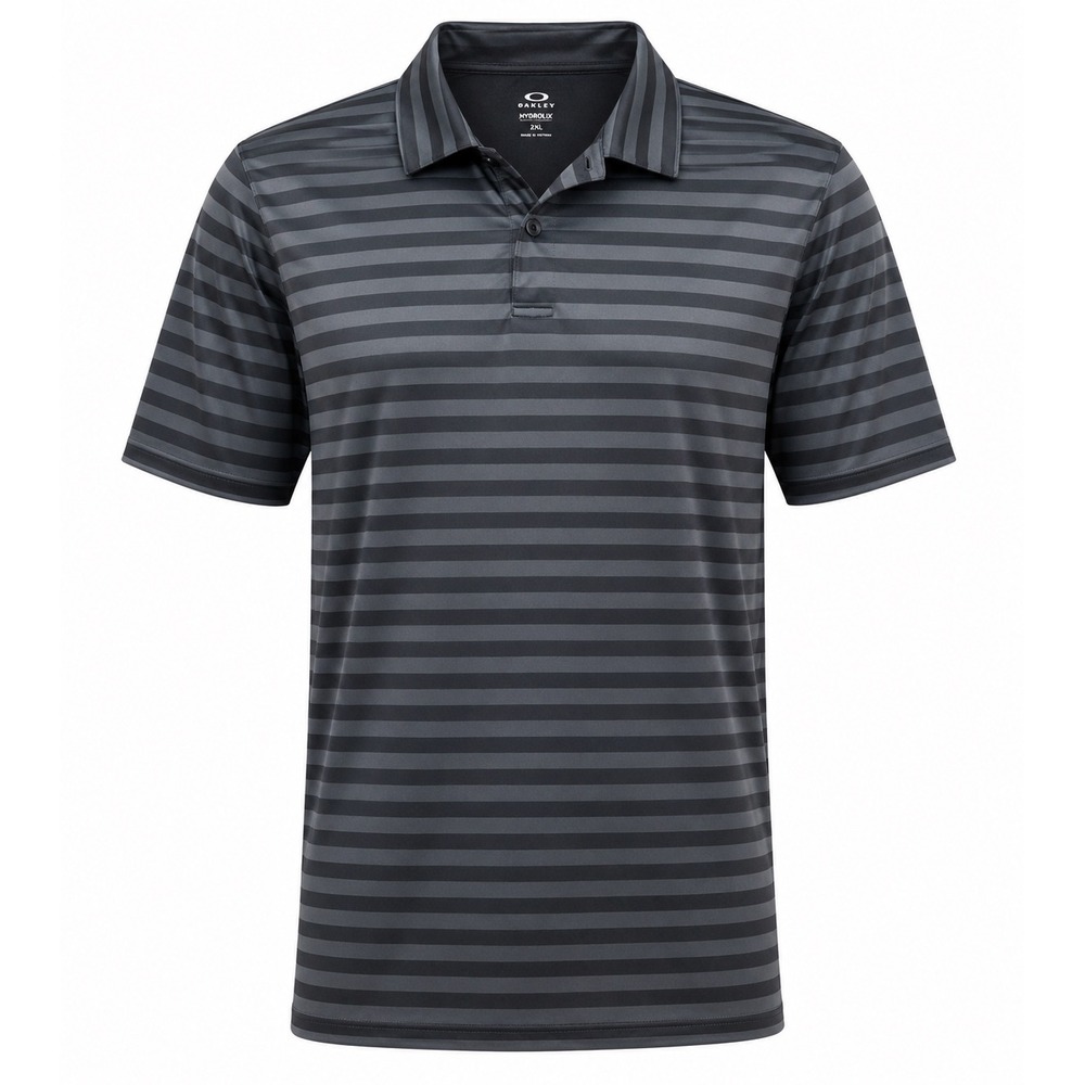 Oakley Hydrolix Striped Golf Polo Shirt mens 2XL performance athletic preppy